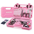 WORKPRO 284PCS Pink Tool Set, Portable Home Basic Tool Kit Box for Women