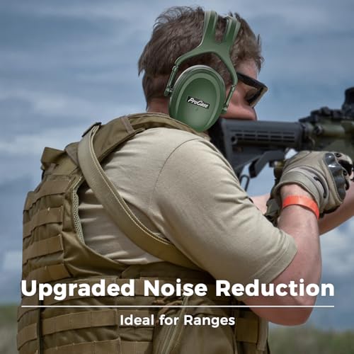 ProCase Extra Large SNR 37dB Noise Cancelling Headphones NRR 30dB Ear Muffs - color: Green