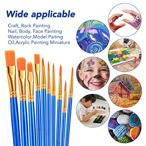 ESRICH 80PCS Paint Brushes, Paint Brush for Acrylic Painting - color: Blue, size: 80
