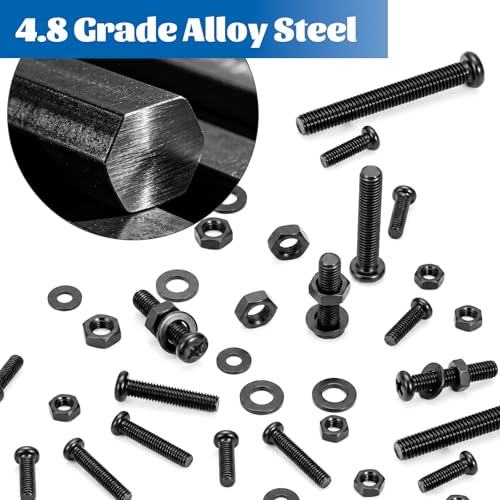 480PCS Machine Screw Assortment Kit M4 M5 M6 Phillips Pan Head for DIY - size: M4M5M6 480PCS