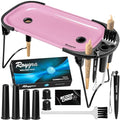 roygra Foldable Rolling Tray Set, Complete Smoking Accessories, Cone Loader - color: Pink