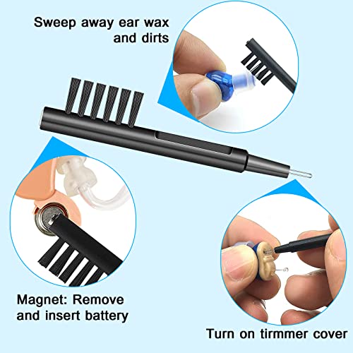 Hearing Aid Cleaning Kit, Hearing aid Cleaning Tools, Hearing Aid Brushes for Cleaning, Hearing Aid Amplifier Cleaner Kit, Hearing Aid Accessories with case, Gifts for Relatives and Friends (8 Pcs)