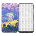 qianshan 40Pcs Empty Half Pans Watercolor Tin Palette with Magnetic Stripe - color: Sea Bloom