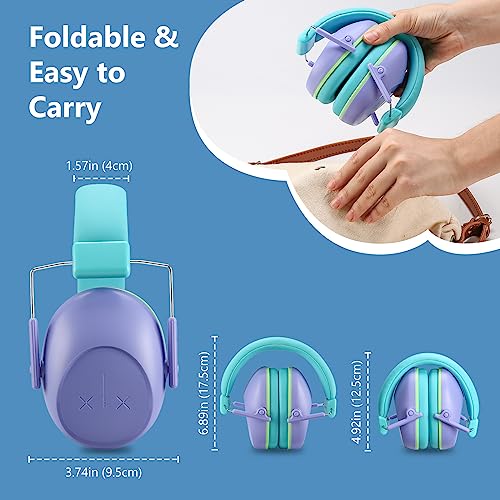 ProCase Kids Noise Cancelling Headphones Ear Hearing Protection, Purple - color: Purple