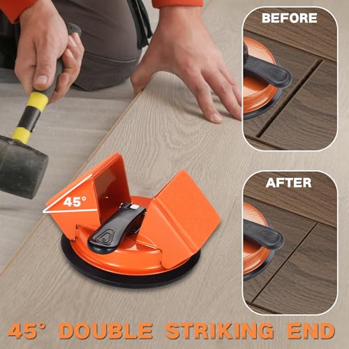 REXBETI Floor Gap Fixer Tool, Plank Gap Repair Kit, Heavy Duty Suction Cup - size: 6