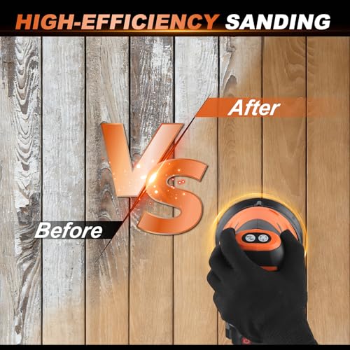 Cordless Random Orbital Sander 5 Inch Battery Powered Palm Sander