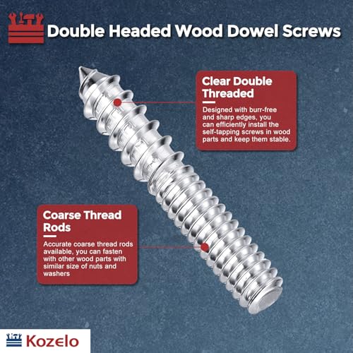 25pcs Hanger Bolts W/Hex Nuts 1/4"-20x1-1/2 Zinc Coated - size: 1/4"-20x1-1/2"