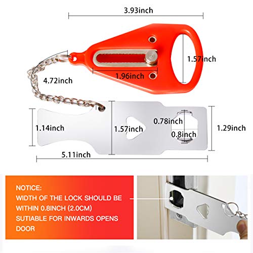 Hotel Door Lock, Portable for Travel Airbnb Apartment, No-Drill Security
