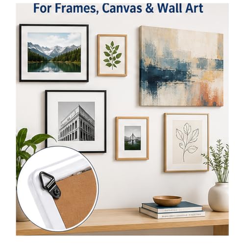 Sawtooth Picture Hangers with Screws and D Ring Hangers, 252 Piece Picture Hanging Hardware Kit for Frames, Canvas, Photo and Wall Mounting, Includes Screwdriver