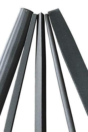 Metal File Set, 5-Piece, 8-inch,High Carbon Steel File,Work for Metal, Wood,Plastic - size: 8 inch Metal File