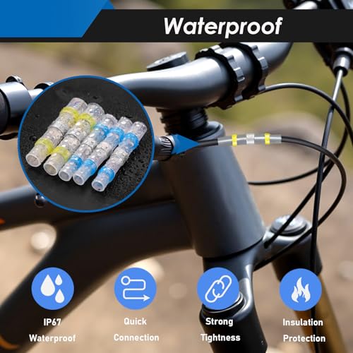532Pcs Heat Gun for Shrink Tubing, Solder Seal Wire Connectors & Heat Shrink Tubing Kit, 26-6 AWG Waterproof Heat Shrink Wire Connectors with Mini Heat Gun for Marine Electrical - size: 532Pcs