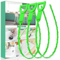 Drain Snake Hair Drain Clog Remover - 3 Pack Shower Sink Unclogger Tool - color: Green, style: 3 Pack