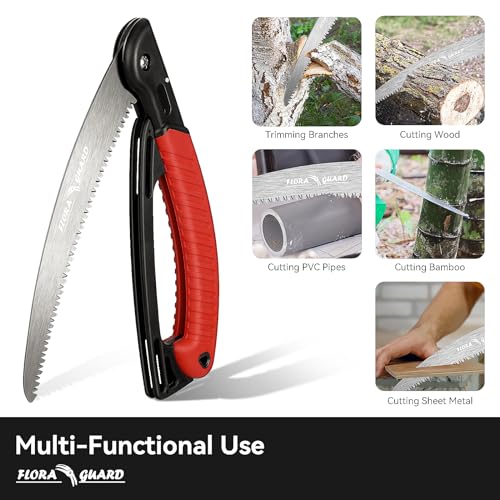 FLORA GUARD 10-Inch Folding Hand Saw - color: Red, size: 10 Inch