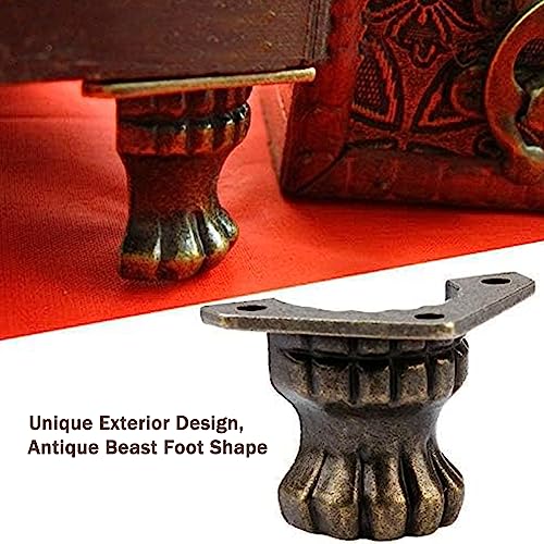 24 PCS Wood Jewelry Box Legs Feet for Antique Brass Treasure Storage Chest - color: Bronze(24pcs)