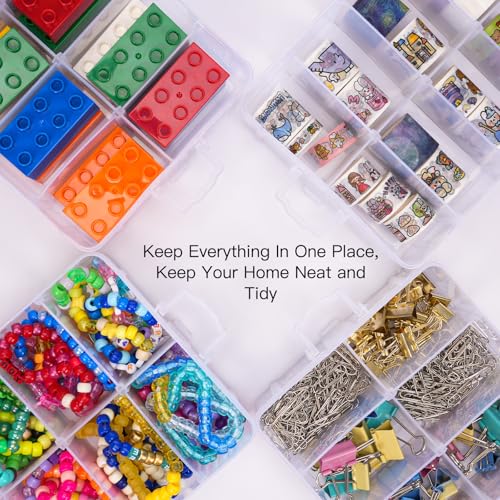 Bead Organizer 7 Tier 70 grid Stackable Craft Tackle Storage Container - size: 7-Tier