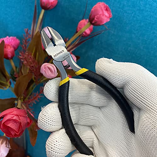 BOOSDEN 5" Small Wire Cutters Set Side Diagonal Cutter Snips, 5 Pack