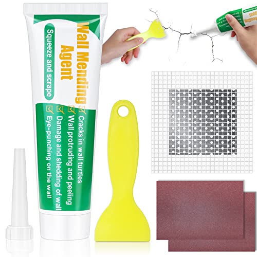 Drywall Repair Kit, Ranekie Drywall Hole Patch Kit Spackle Putty Wall Repair Large Hole Patch Kit, Wall Mending Agent with Scraper Easy to Fill The Holes for Home Wall, Plaster Dent Repair - color: 1 Pack Wall Spackle
