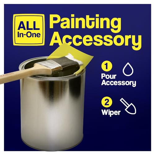 FoamPRO 61-5 Paint Can Spout, 5 Pack | One Size Fits All Pint, Quart & Gallon Cans | All In One Pouring Accessory, Brush Holder & Wiper | Paint Bucket Attachment With Yellow Mixing Tips - size: 1 Count (Pack of 5)