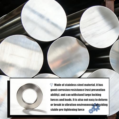 100Pcs 304 Stainless Steel Flat Washers for M8 Bolt (1/4" ID x 1" OD)