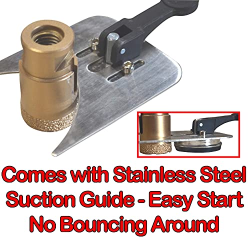 Diamond Hole Saw Core Drill Bit Kit for Concrete Porcelain and Granite in Case 8 Piece 1/4, 5/16,1/2,3/4,7/8,1,1 3/8 fits Angle Grinder - size: 8 Pce Hole Saw Kit Dry Cut