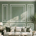 SMARTSTANDARD Pre Cut Wall Molding Kit for Accent, 6 Set Bilinear Frame - color: White: Style 1