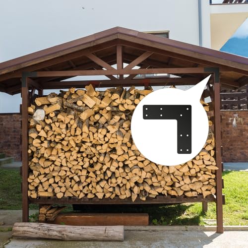 4 Pcs 10*10 Inch Post to Beam Connector, Timber Brackets - style: 4 Pack L Shape（10X10）