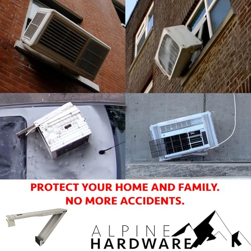 Window AC Support - Holds up to 160 lbs - Heavy Duty Single Arm Air Conditioner Bracket - Easy Install for Apartment Windows - Alpine Hardware - size: HEAVY DUTY-ONE ARM