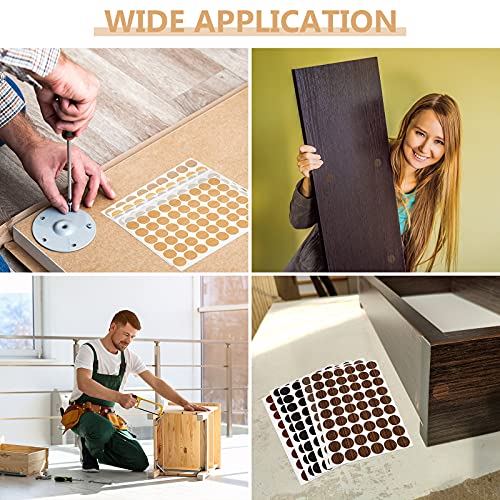 Epakh 864 Pcs Screw Hole Covers Wood Stickers, Basic Color - color: Basic Color
