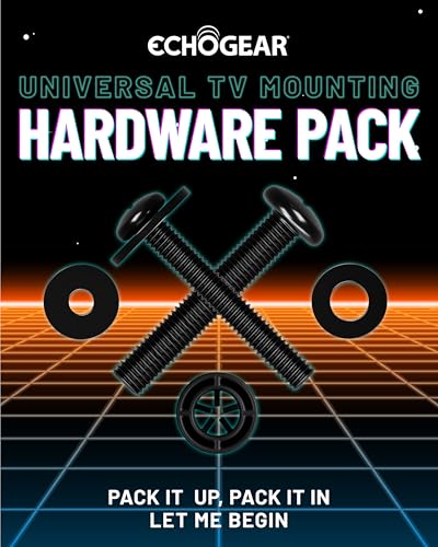 ECHOGEAR Universal TV Mount Hardware Pack - Replacement Hardware Mounting Kit for TVs up to 80" - Includes M4, M5, M6 & M8 Screws