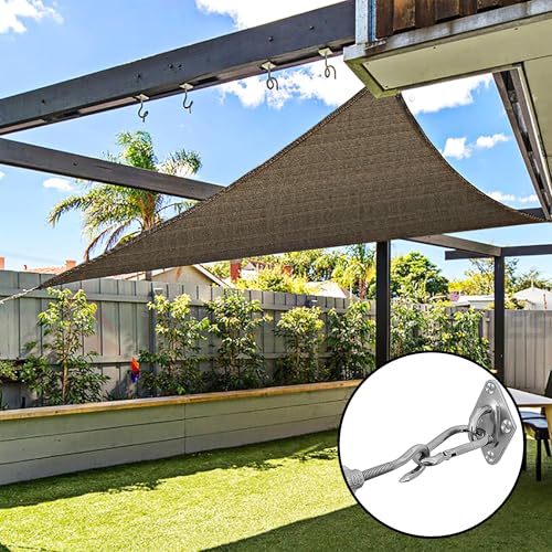 YOFIT 44 Pcs Shade Sail Hardware Kit 6 Inch Outdoor Sun Sail Accessories | 304 Stainless Steel Turnbuckles & Brackets for Triangle/Rectangle Sails, Patio Canopy Installation Hardware Set - size: 6 inch 44 pcs