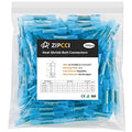 16-14 AWG Heat Shrink Butt Connectors - 100Pcs Blue Insulated Waterproof Electrical Marine Automotive Wire Splice Connector Crimp Wiring Terminals - size: AWG 16-14