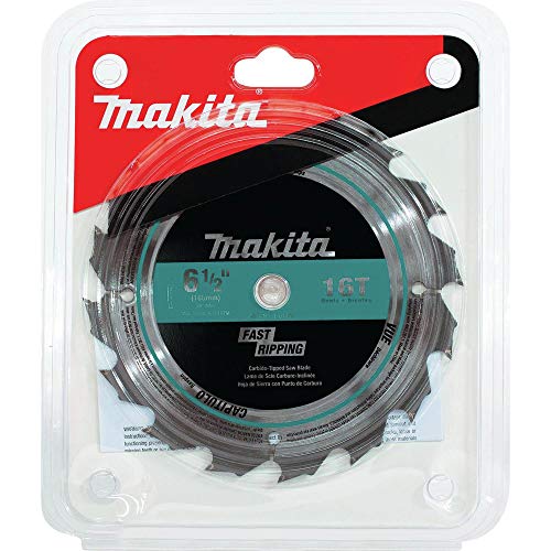 Makita T-01395 6-1/2" 16T Carbide-Tipped Circular Saw Blade, Framing - style: 16T