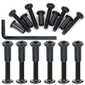 40 Sets Black Furniture Connector Bolts M6x40mm Binding Screws for Wood - color: M6x40mm-Black-D