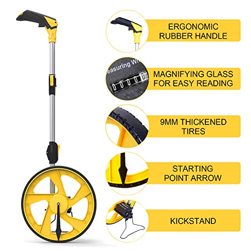 Zozen Measuring Wheel in Feet and Inches, Double Collapsible, Mechanical (Pack of 8) - size: 12Inch (Pack of 8)