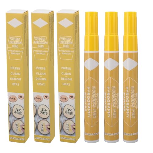 Semme 3Pcs Pyrography Wood Burning Pen Set with Thermal Effects for Beginners Artists Projects Scorching Craft Tool