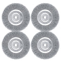 4Pcs 6" Brass Wire Wheel, Brush Wheel for Bench Grinder, 1/2"-5/8" Arbor - style: 6" 4Pcs