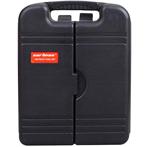 CARTMAN 136-Piece Household Tool Set, Home Repair Kit With Storage Case Box - style: 136 PC