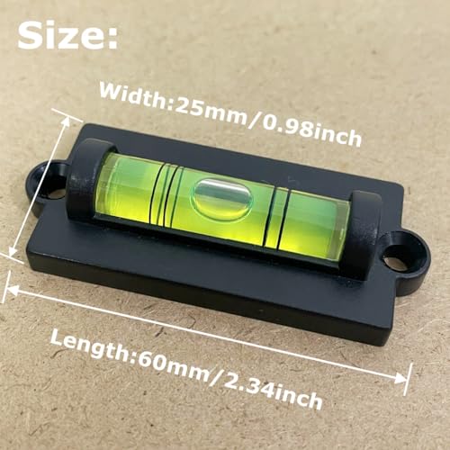 5Pcs RV Standard Level with Mounted Ear Bubble Spirit Levels for Leveling Camper, RV Travel Trailer, Car Camping, Turntable, TV Mounts, Phonograph, Tripod - size: Style C, Non-Magnetic