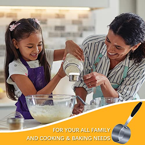 2PCS 1/3cup(79ml) Measuring Cup, Stainless Steel Measure Scoop - size: 1/3cup