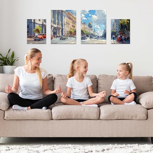 Halobios 4 Packs Blank Canvases for Painting with 8x10in,11x14in(2 of Each), Stretched Canvases for Acrylics, Oils & Other Painting Media, 100% Cotton, 5/8 Inch Profile of Super Value Canvas Pack - size: 4 Pack Mixed - 11×14IN 8×10IN