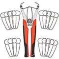 ALLY Tools Miter Spring Clamp Pliers with 16 Miter Spring Clamps - Spring Loaded Handle Design – Long 8 inch Handle for Big Hands for use with Wood Trims, Moldings, Picture Frames, and Woodworking.