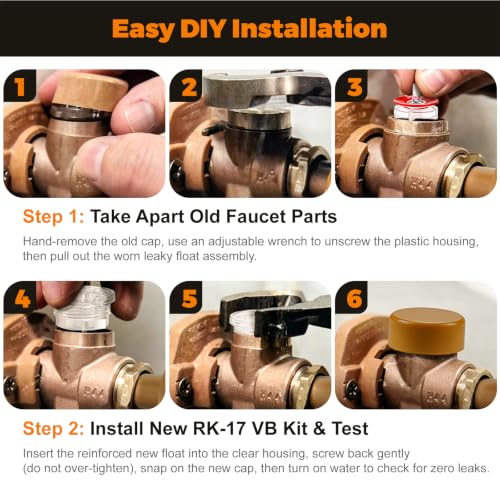 RK-17VB Repair Kit for Woodford Model 17 Outdoor Faucet, 4 Pack - color: RK-17VB