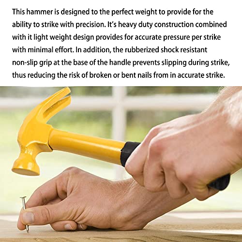 Utoolmart 8.8 Ounce Curved Rip Claw with Tubular Steel Handle - size: 32.5cm