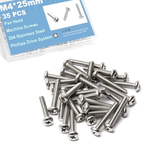 M4x25mm Machine Screws Pan Phillips Cross for Furniture Repairs 3D Printer - size: M4x25mm