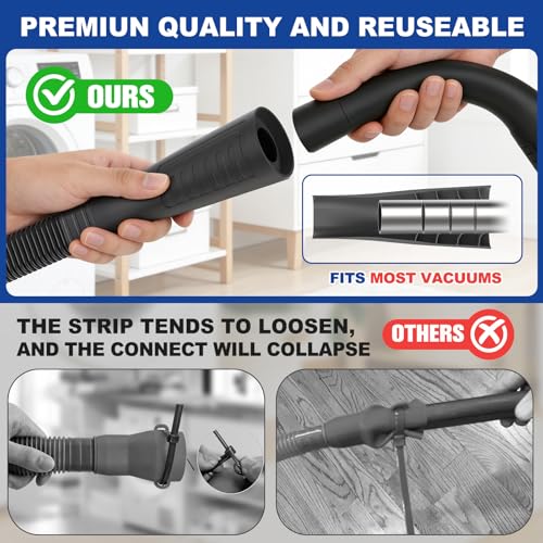 Sealegend 2 PCS Dryer Vent Cleaner Kit, Dryer Lint Vacuum Attachment&Brush - color: Black