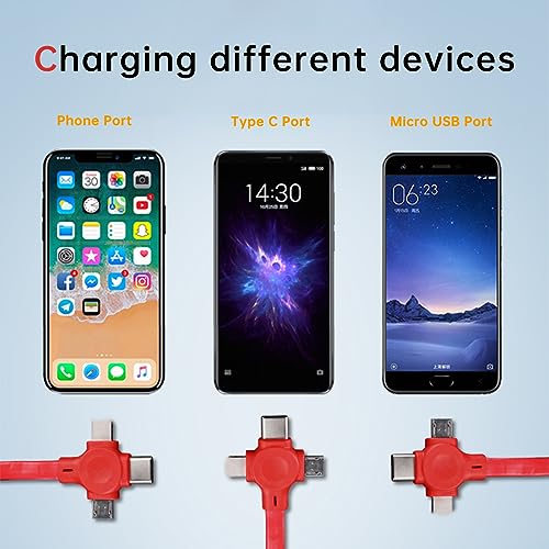 2 Pcs 3 in 1 Retractable Multi Fast Charging Cable Bulk with Phone Stand - color: Black+Green