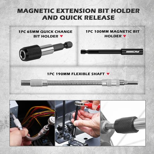 260-Piece Ultimate Precision Screwdriver Bit Set, Premium Security Bit Set Includes Magnetic Security Bits, Nut Driver, Ratchet Wrench and Bits Holder - color: 260 Pcs Multi-tasker Kit