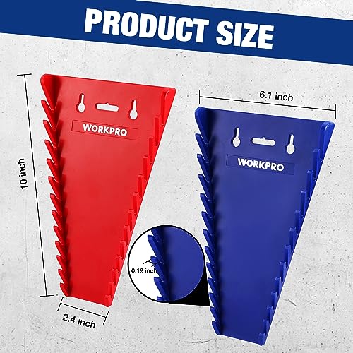 WORKPRO 2-Pack Magnetic Wrench Organizer, 12-Piece Wrench Holder Set - style: Magnetic Wrench Organizer(2PC)