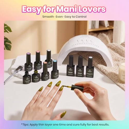 Beetles Fall Gel Polish Set, Daily Pop Collection, 20 Colors Gel Polish Kit | Base Coat Glossy Glitter Top Coat and Magnet, Cat Eye Effect, Soak Off UV LED Gel Polish for DIY Nail Art Manicure - color: Daily Pop