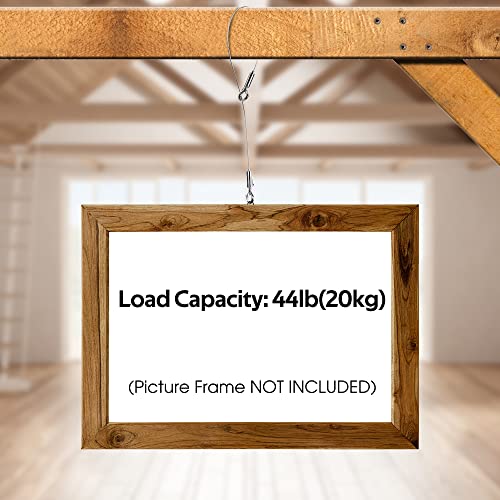 Adjustable Picture Hanging Wire Kit,Heavy Mirror and Frames Hanging Kit - color: Silver, size: 2M2PCS